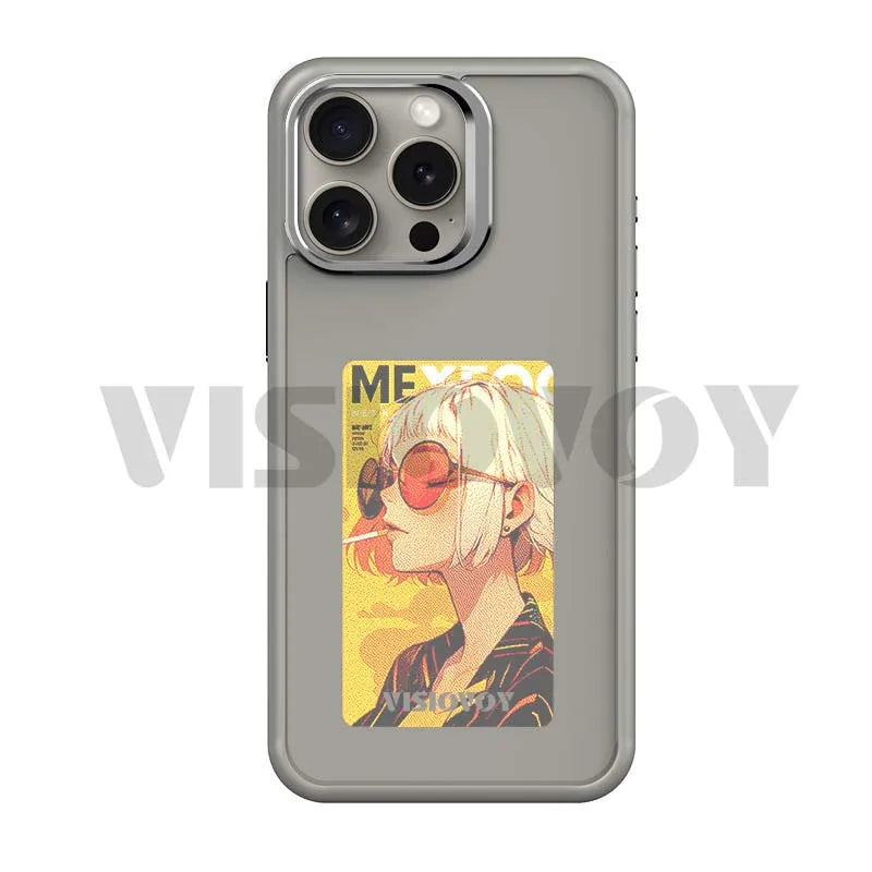 NFC Function Smart Phone Case for Iphone 16 15 14 13 Pro Max E Ink 4 Color Screen DIY Fashion Phone Cover Maquillaje New Funda