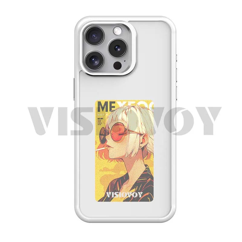 NFC Function Smart Phone Case for Iphone 16 15 14 13 Pro Max E Ink 4 Color Screen DIY Fashion Phone Cover Maquillaje New Funda