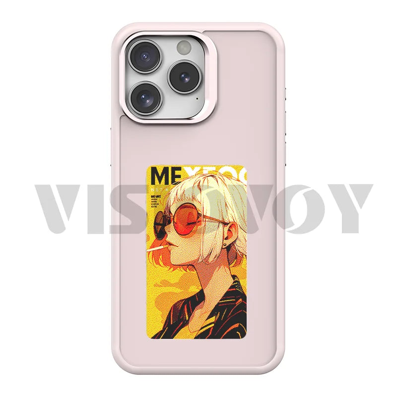 NFC Function Smart Phone Case for Iphone 16 15 14 13 Pro Max E Ink 4 Color Screen DIY Fashion Phone Cover Maquillaje New Funda